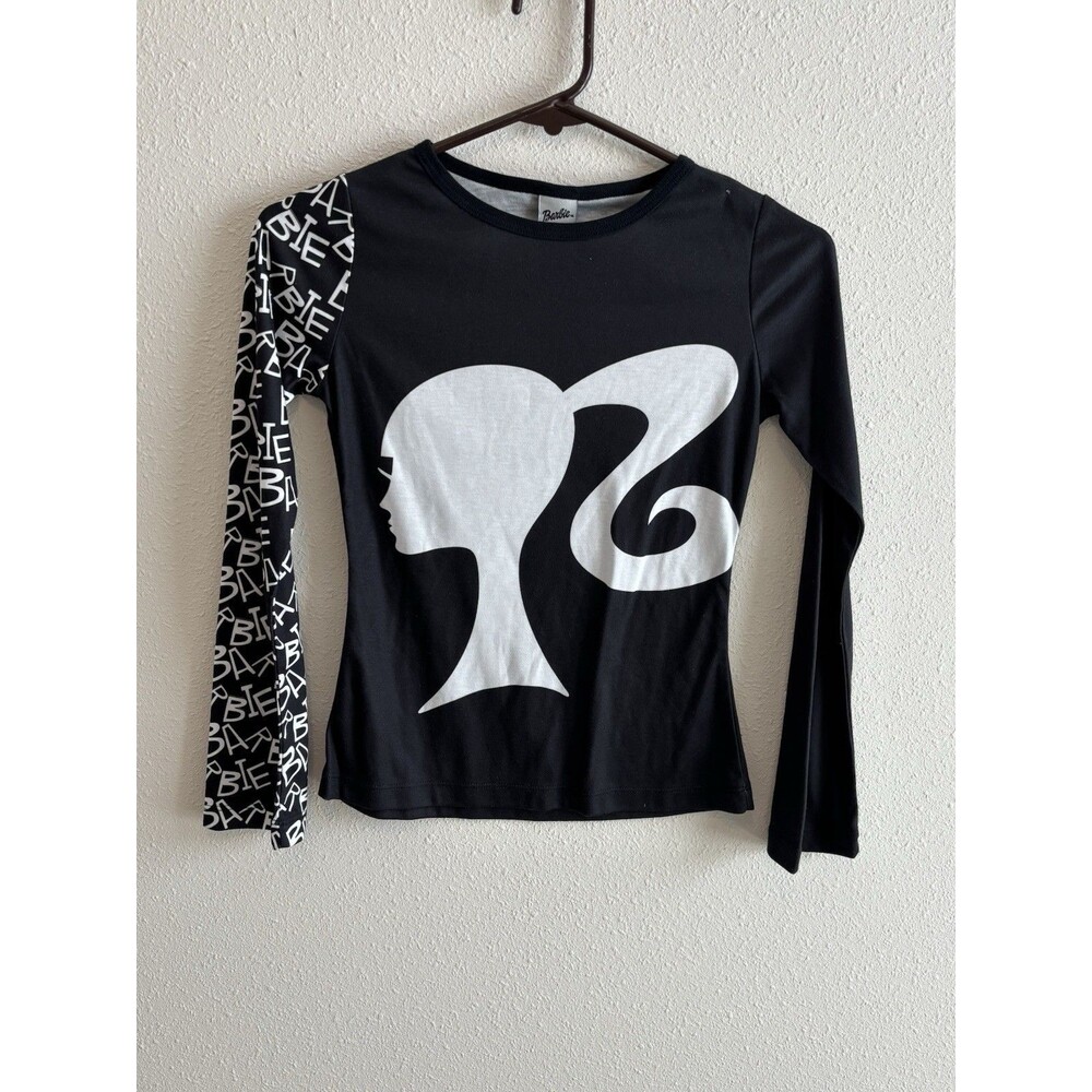 Barbie‎ by Mattel Y2K Silhouette Long Sleeve Tee - Size Medium - Logo Sleeves